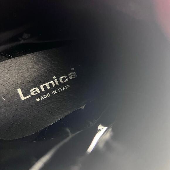 EUC LAMICA Black Soft Leather Block Heel Women's Booties Made in Italy - Picture 8 of 10